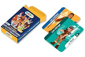 J.A.D.E - Jeu de 7 Familles sur Le Theme des Civilisations - Jeu de Cartes - 142122-54 Cartes - Multicolore - Papier Cartonné - Design Français - Puzzle Enfant - Jade - À Partir de 4 Ans