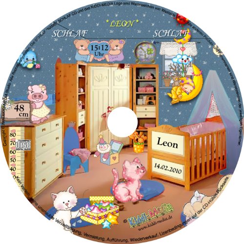 Personalisierte SCHLAFLIED CD gesungen mit dem Namen IHRES Kindes / Wunschname (Zur Taufe, Taufgeschenk, Geburtsgeschenk …) wirkungsvoller als ein MUSIK MOBILE / Jeder NAME ist möglich ! Spezialanfertigung für Kunde – Inkl. GRATIS A4 Geburtsbild mit allen Geburtsdaten / Das Schlaflied der Schlaflieder ! - 3