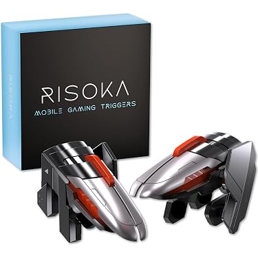 GAROZATION Mobiele Game Triggers – 1 Paar Snelle Respons Controllers Voor Competitief Gamen – Compact & Handig – Zilver