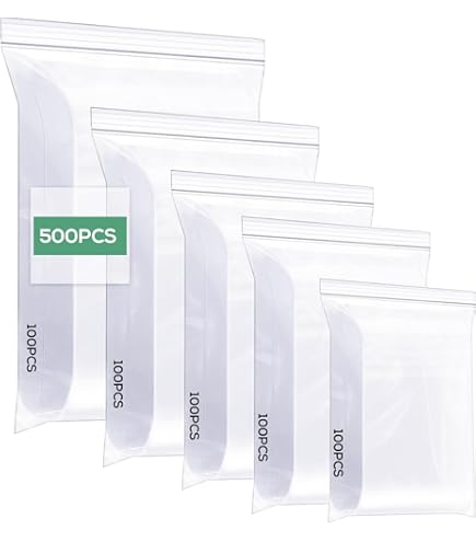 20 Sachets Zippés Transparents 40x50 Cm - Sacs Plastique Réutilisables Pour Rangement Vêtements, Aliments