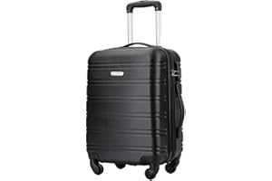 Flymax 55x35x20 Cabin Case Super Lightweight Abs Hard Shell Travel Carry on Board Cabin Bag Approved Hand Luggage with 4 Wheels Fits Easyjet, Ryanair, British Airways & Jet 2 56x45x25