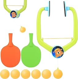 Juego de Ping Pong para Colgar en Puerta, Juego de Ping Pong con Marco Ajustable para Puerta, Entrenador portátil para Practicar y Jugar en Familia, con Palas/Pelotas