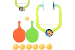 Juego de Ping Pong para Colgar en Puerta, Juego de Ping Pong con Marco Ajustable para Puerta, Entrenador portátil para Practicar y Jugar en Familia, con Palas/Pelotas