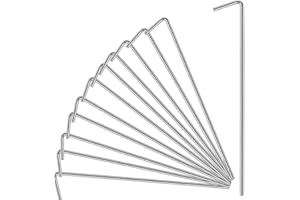 Smith & Barker Premium Tent Pegs Galvanised Steel 150 x 4mm NOT BENDY 3mm Garden (Galvanized, 20, pcs)