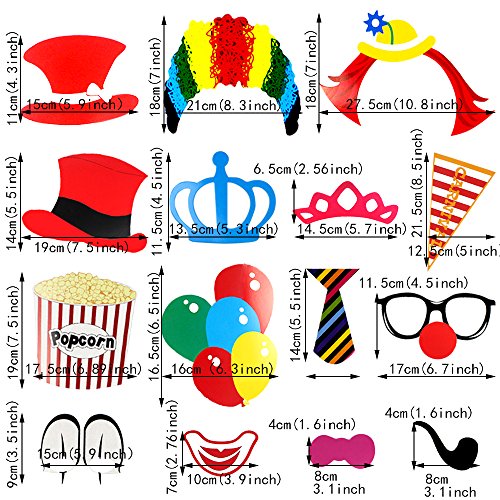 Coceca 75 Stück Foto Booth Props Fotorequisiten DIY zur Geburtstag Party, Hochzeit, Schulabschlußfeier und Fest - 2