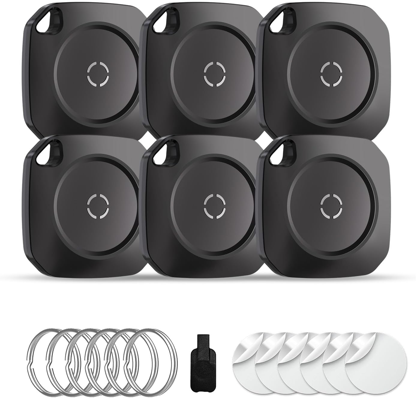 Seektain Smart Tag - Localizador de llaves para iOS, Air Tracker Tag Compatible con Apple ¿Dónde está? APP (solo iOS), buscador de llaves para maletas, viajes, carteras, equipaje, mochilas – 6