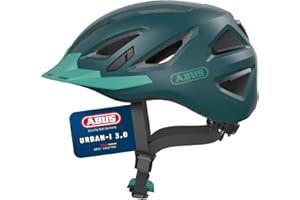 ABUS Stadtthelm Urban-I 3.0 - Casque de vélo avec feu arrière, visière et fermeture magnétique - pour femmes et hommes