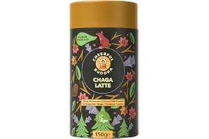 Cheerful Buddha Superfood Chaga Latte - A Delicious Alternative to Coffee | Caffeine-free | Boosted with superfoods | No Jitters | No Sugar |150g