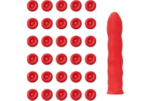 NQEUEPN 30szt Uszczelniajaca Rurka Czapki, Miekki Lateks Czapki Uszczelniajace Uniwersalne Oslony Rur Uszczelniajacych do Uszczelniania i Ochrony Rur Uszczelniajacych (Czerwone)