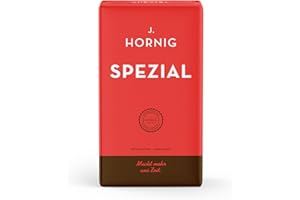 J. Hornig Café moulu, Spécial, 500g, saveur douce & goût chocolaté, café moulu pour cafetières filtres, cafetières à piston et cafetières à expresso