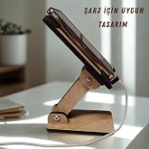 VIGO WOOD Eğim ve Y&uuml;kseklik Ayarlanabilir Telefon Standı (Meşe)