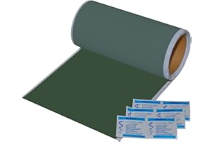 FLICKLY ® | Selbstklebende Anhänger Planen Reparatur Pflaster | in vielen Farben erhältlich | 2,5 m x 200 mm | auf Rolle | (Moosgrün RAL6005)