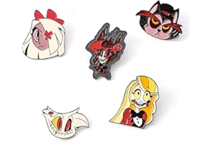 Zhongkaihua Hazbin Hotel Pins Anime Badges Brooch Pins Alloys, Hazbin Hotel Merch Brooches Badge Jewelry for Clothes Caps Backpack Bags Accessories Decoration