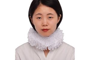 BLESSUME Annata Rinascimento Collo Gorgiera Arruffato Collare Elisabettiano Cosplay Collare
