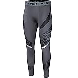 AMZSPORT Leggings a Compressione da Uomo Pantaloni Sportivi Freschi e Asciutti da Corsa Nuova Generazione