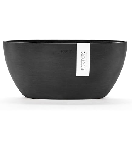 Ecopots Sottovaso Quadrato 45 per Vasi da Fiori - Bianco/Grigio