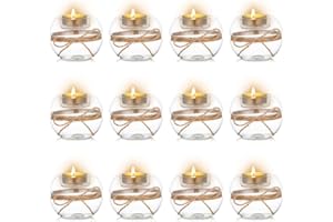 Sziqiqi Candelabro De Boda, Candelabro De Cristal Bricolaje, Candelabro De Pedir Un Deseo, Utilizado En Comedor/Sala De Estar/SPA/Yoga/Meditación, 12 Piezas