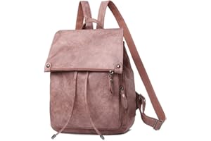 Everfunny Women Backpack Waterproof Anti-theft Lightweight PU Fashion Leather Nylon School Shoulder Bag Travel Cute Backpack Girls Ladies