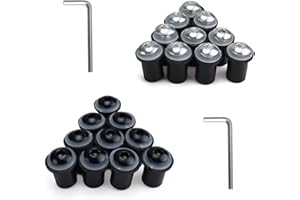 ‎DEANKEJI DEANKEJI 20 Stück Windschutzscheiben Schrauben, M5 Motorrad Windschutzscheiben Bolzen, Windschild Befestigung Schrauben mit 2 Schraubenschlüsseln, für die meisten Windschutzscheiben (Schwarz, Silber)