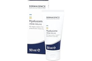 ‎DERMASENCE DERMASENCE Hyalusome Creme-Peeling, 50 ml - Pflegendes, mechanisches Peeling - entfernt abgestorbene Hautschuppen und löst Mitesser - mit natürlichen gehärteten Rizinuskügelchen - mit Vitamin E