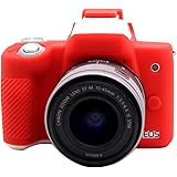 Rieibi Coque Étui en Silicone Souple pour Appareil Photo numérique Canon M50 M50 Mark II, Rouge