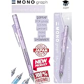Tombow Mono Graph Shimmer Serisi, Şeffaf G&ouml;vde, 0,5 mm U&ccedil;lu Kalem, Mor
