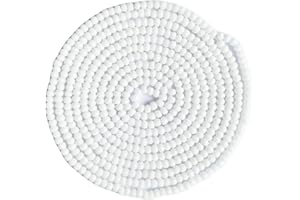 Bala&Fillic Perline uniformi, dimensioni rotonde da 2 mm, 9000 pezzi/100 grammi in sacchetto, perline bianche 12/0, piccole perline artigianali per realizzare gioielli, orecchini, bracciali, collane (