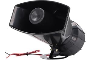 KADIMENDIUM Altavoz de Sirena de 130DB, Bocina de Alarma de Alta Potencia de 60W, Admite Sonido de Alarma, Sonido de Fuego, Adecuado para Supermercado y Sitio de Construcción (CA 220 V.)