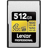 Lexar Altın Serisi CFexpress Tip-A 512GB CFexpress Kartı | 800MB/s yazma hızı ile 900MB/s okuma hızı ve 8K video, fotoğraf ve