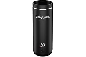 Baby Brezza SuperFast Portable Bottle Warmer - Clinically Proven to Warm Bottles 67% Faster – Rechargeable Warmer for Travel, Breastmilk or Formula - Safe, Even Heating with 4 Temperature Settings