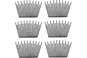 FSSTUD 6 paia di pettini per capelli a doppio pettine a incastro, fermagli per capelli magici per coda di cavallo, accessori per lo styling dei capelli per donne e ragazze nero