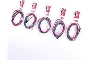 ANGEEK Lot de 5 interrupteurs de fin de course mécaniques avec indicateur LED et câble pour Makerbot Prusa Mendel RepRap Mega 2560 1280 CNC Arduino RAMPS 1,4