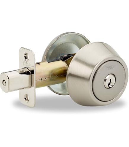Yale Security 2 Touch Deadbolt Lock, Satin Nickel Biometric Fingerprint Entry Door Lock With