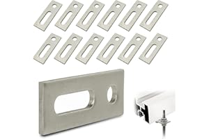 QIYICHE 12 Stück Stockschrauben Adapterplatte, M10 Edelstahl Adapterplatte, für Photovoltaik Solarbefestigung Stockschraube