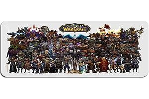 Junchen&Zhang World of Warcraft Gaming Mauspad - Extra groß (989 x 400 mm, 3 mm, Schwarz, Baumwolle)
