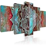 GESAMTFORMAT: ca. 225x112,5 cm (BxH) (45x67,5 45x90 45x112,5 45x90 45x67,5) - 5-teilig auf Premium Vlies Leinwand