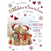 Piccadilly Greetings Weihnachtskarte – „To A Lovely Nan“ Mit Typografie & Bären – 20,3 X 15,2 Cm – Mit Umschlag