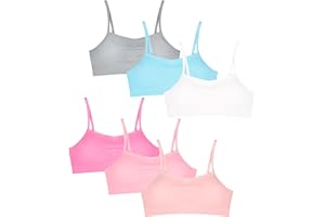 POWER FLOWER Soutien-Gorge sans Couture pour Filles avec Coussinet Amovible Soutien-Gorge de Sport Multicolore pour Fille 8-14 Ans