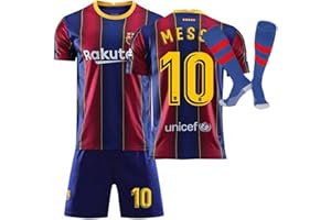 Generico Maglia Calcio Bambino 2025 Home Away Completo da Calcio Maglietta Tuta Allenamento T-Shirt, Pantaloncini e Calzini Set Regali Ragazzi da Calcio per Tifosi