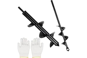 ACONDE Broca para plantar, Jardín Excavadora de Taladro, para plantar y sembrar, (8 x 30 cm y 4 x 22 cm) 2 partes