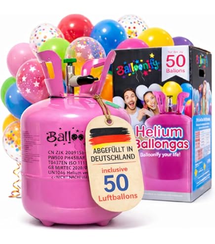 Sparklers Club Gas Bottle for 30 Balloons, 0.20 m³, Medium Disposable Bottle, Balloon for Birthday, Wedding, Party, Shipping 24/48 Hours Sparklers Club Gas Bottle for 30 Balloons, 0.20 m³, Medium Disposable Bottle, Balloon for Birthday, Wedding, Party, Shipping 24/48 Hours