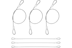 TRACOMPAN 6pcs Security Cable Lock 30cm with Double Loop & Braided Steel Coating | Flexible Anti Theft Wire for Outdoor Travel Luggage | Universal Fit for Padlocks and Disc Locks