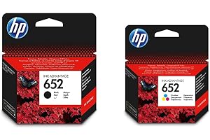 Hp 652 Black Original Ink Cartridge F6V25Ae & Hp 652 Tri-Color Original Ink Cartridge F6V24Ae