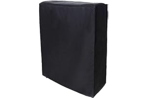 MUMUSUKI Klappbar Relax-Liegestuhl Abdeckung, Wasserdicht, Winddicht, UV-Beständiges, Schwerlast 210T Oxford Gewebe Schutzhülle für Gartenliege Sonnenliege Relaxliegen (Schwarz) (102 * 33 * 104cm)