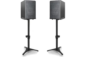 IBVIVIC 2 x Supporti per altoparlanti universali, piedi per altoparlanti da pavimento regolabili in altezza (50,5-75 cm), compatibili con altoparlanti satellitari e piccoli altoparlanti (2 sezioni)