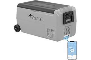 Alpicool T36 Przenośna lodówka 36 l, 12 V, 24 V, lodówka, mała zamrażarka, do samochodu, ciężarówki, łodzi, na kemping, do gniazdka z portem USB