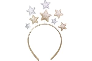 iwiio Star Headband, Glitter Star Christmas Hairband for Women & Girls, Festive Accessory for Holidays & Special Events