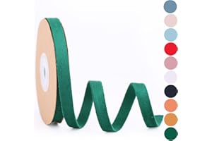 BYZANDQI Aksamitna taśma dekoracyjna 5 m x 1 cm, aksamitna taśma dekoracyjna, taśma ozdobna, taśma do pakowania prezentów na Boże Narodzenie (zielona)