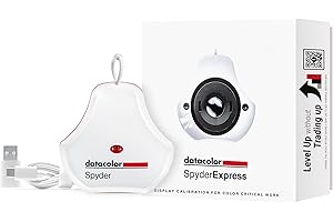 Datacolor SpyderExpress – Facile calibrazione monitor per foto, design e creazione contenuti, supporta MacBook M4 mini-LED, calibra 3 schermi, installazione rapida 90s, software aggiornabile