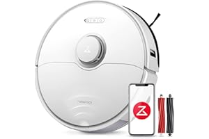 roborock S8 Robot Vacuum Cleaner with Dual Brush & 6000Pa Suction& 3D Structured Light Obstacle Avoidance Robot Vacuum Compatible with Alexa for Pet Hair（Upgrade of Roborock S7)(White)